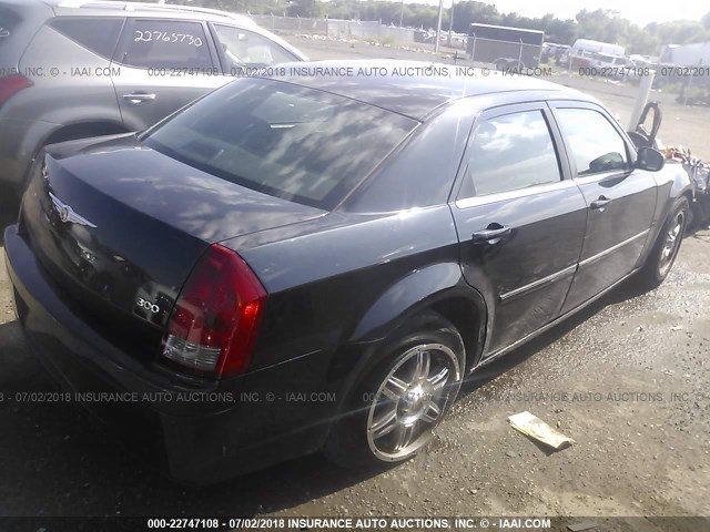 2C3KA43R97H829005 - 2007 CHRYSLER 300 BLACK photo 4