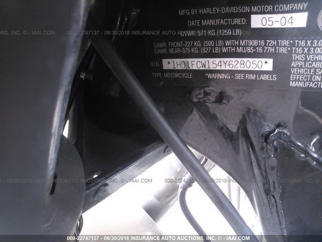 1HD1FCW154Y628050 - 2004 HARLEY-DAVIDSON FLHTCUI GOLD photo 10