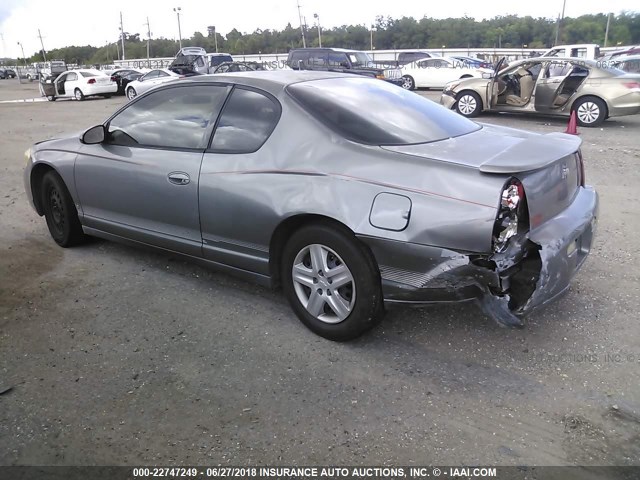 2G1WJ15K669168966 - 2006 CHEVROLET MONTE CARLO LS GRAY photo 3