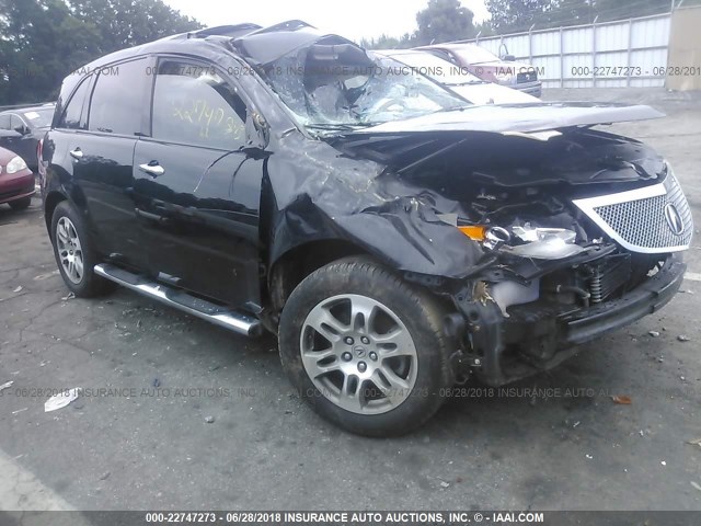 2HNYD28689H524334 - 2009 ACURA MDX TECHNOLOGY BLACK photo 1