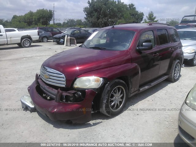 3GNDA13D48S537601 - 2008 CHEVROLET HHR LS MAROON photo 2