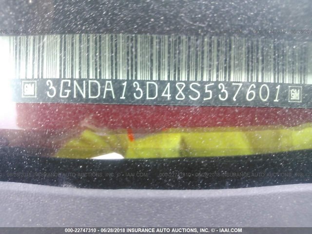 3GNDA13D48S537601 - 2008 CHEVROLET HHR LS MAROON photo 9