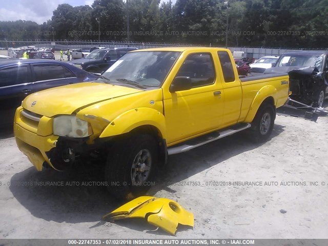 1N6ED26T84C407783 - 2004 NISSAN FRONTIER KING CAB XE V6 YELLOW photo 2