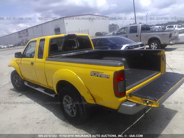 1N6ED26T84C407783 - 2004 NISSAN FRONTIER KING CAB XE V6 YELLOW photo 3