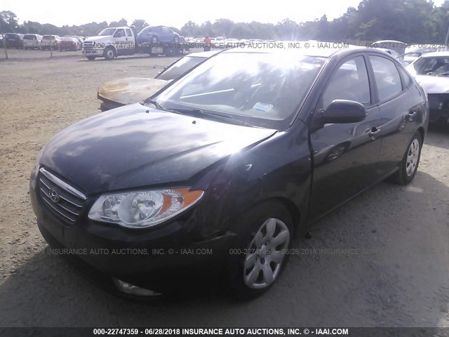 KMHDU46D87U260510 - 2007 HYUNDAI ELANTRA GLS/SE/LIMITED BLACK photo 2