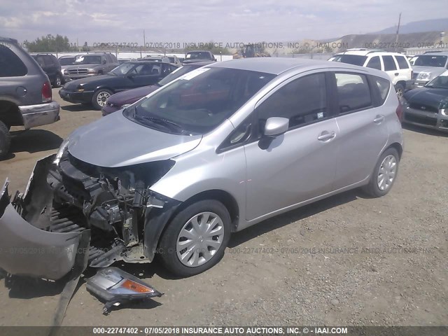 3N1CE2CP7GL366640 - 2016 NISSAN VERSA NOTE S/S PLUS/SV/SL/SR SILVER photo 2