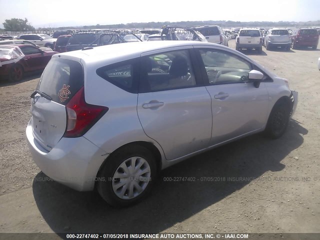 3N1CE2CP7GL366640 - 2016 NISSAN VERSA NOTE S/S PLUS/SV/SL/SR SILVER photo 4