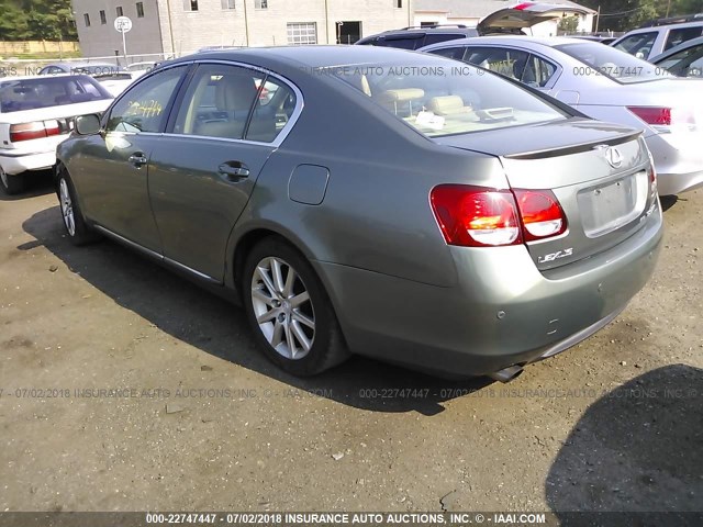 JTHCH96S660013409 - 2006 LEXUS GS GENERATION 200 300 GRAY photo 3