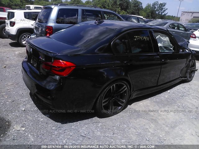 WBS8M9C57H5G84669 - 2017 BMW M3 BLACK photo 4