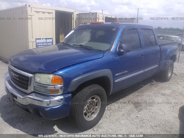 1GTGK23U14F135848 - 2004 GMC SIERRA BLUE photo 2