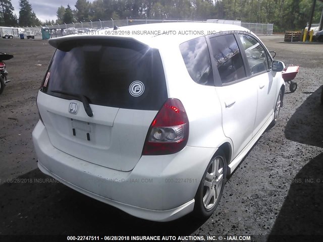 JHMGD37697S059981 - 2007 HONDA FIT S 白色 照片 4