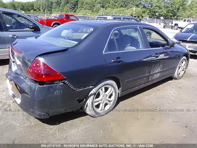 1HGCM56377A024981 - 2007 HONDA ACCORD SE GRAY photo 4