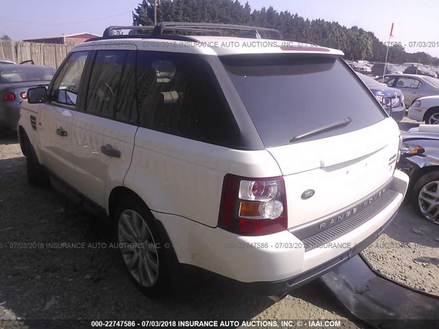 SALSH23456A980851 - 2006 LAND ROVER RANGE ROVER SPORT SUPERCHARGED WHITE photo 3