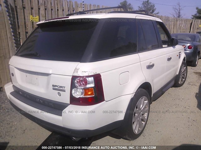 SALSH23456A980851 - 2006 LAND ROVER RANGE ROVER SPORT SUPERCHARGED WHITE photo 4