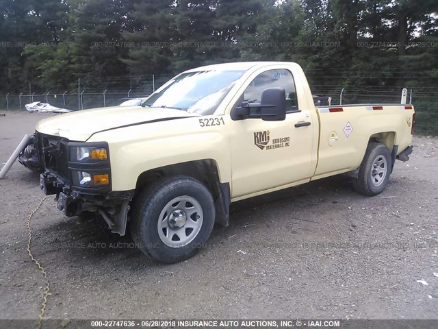 1GCNCPEH9FZ213442 - 2015 CHEVROLET SILVERADO C1500 CREAM photo 2