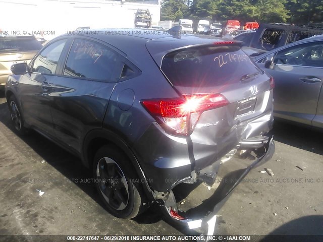 3CZRU6H59JM723868 - 2018 HONDA HR-V EX GRAY photo 3