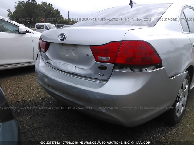 KNAGE228995331591 - 2009 KIA OPTIMA LX/EX SILVER photo 6