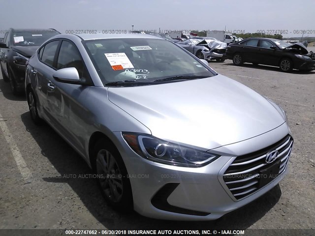 5NPD84LF6JH320493 - 2018 HYUNDAI ELANTRA SEL/VALUE/LIMITED SILVER photo 1