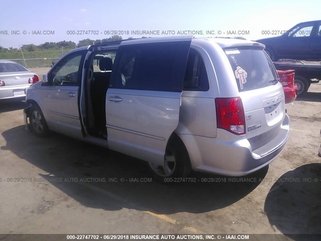 2D4RN3DG9BR602943 - 2011 DODGE GRAND CARAVAN MAINSTREET SILVER photo 3