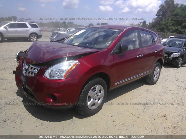 JN8AS5MT6DW536118 - 2013 NISSAN ROGUE S/SV RED photo 2