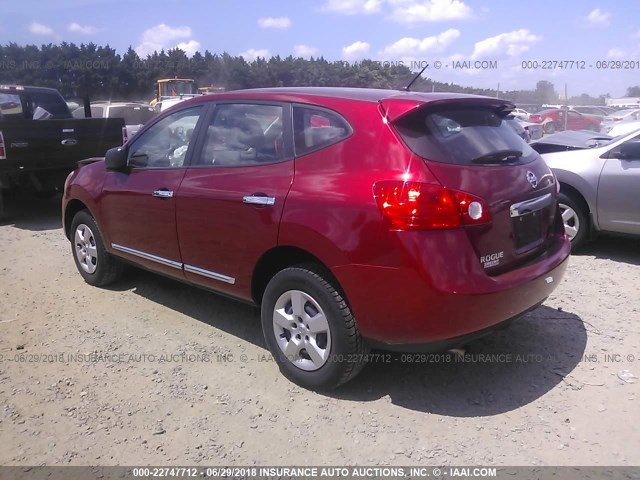 JN8AS5MT6DW536118 - 2013 NISSAN ROGUE S/SV RED photo 3