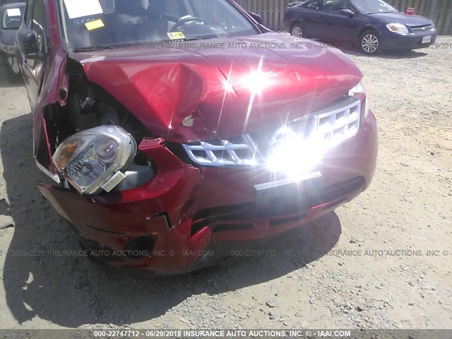 JN8AS5MT6DW536118 - 2013 NISSAN ROGUE S/SV RED photo 6