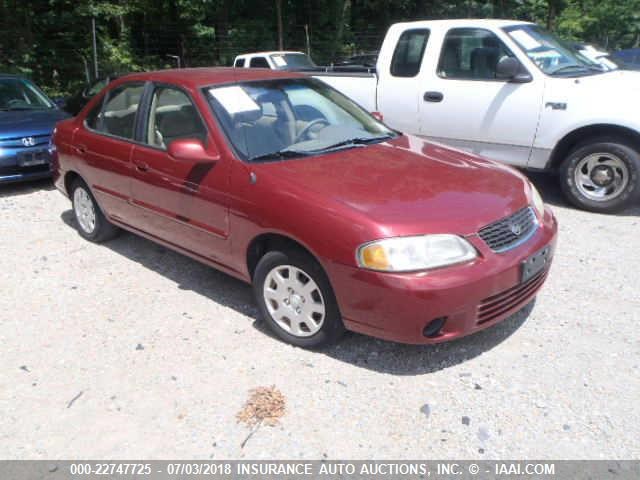 3N1CB51D62L598898 - 2002 NISSAN SENTRA XE/GXE RED photo 1