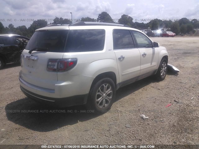 1GKKRRKDXDJ219250 - 2013 GMC ACADIA SLT-1 WHITE photo 4