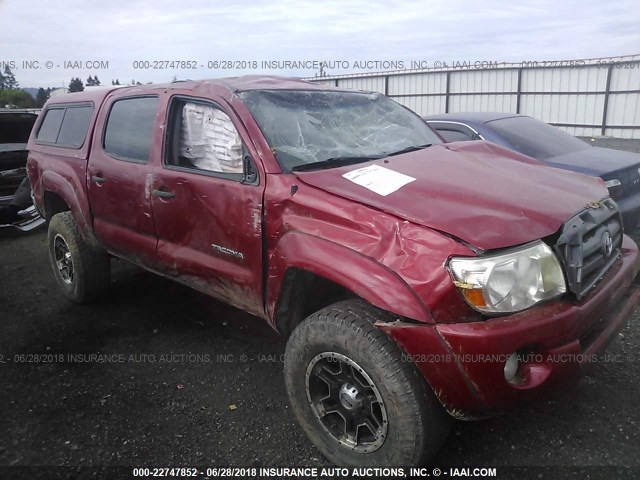 3TMLU4EN8AM042640 - 2010 TOYOTA TACOMA DOUBLE CAB RED photo 1