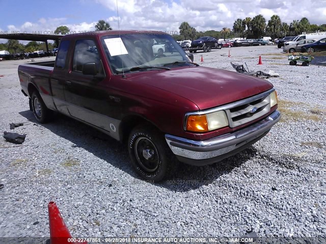 1FTCR14A4VTA54368 - 1997 FORD RANGER SUPER CAB RED photo 1