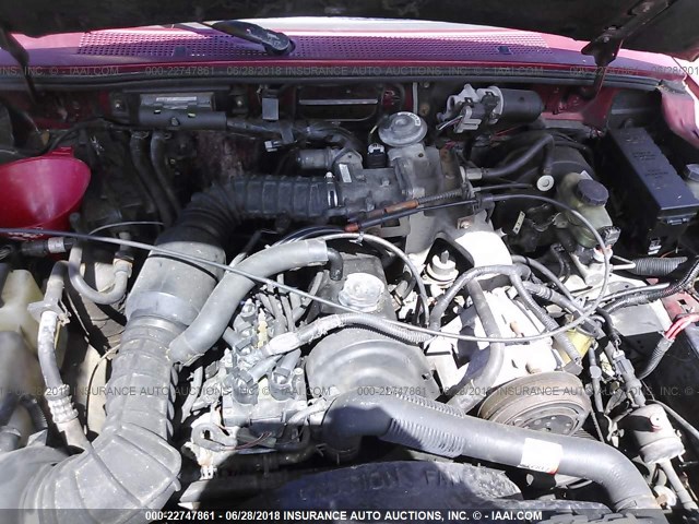 1FTCR14A4VTA54368 - 1997 FORD RANGER SUPER CAB RED photo 10