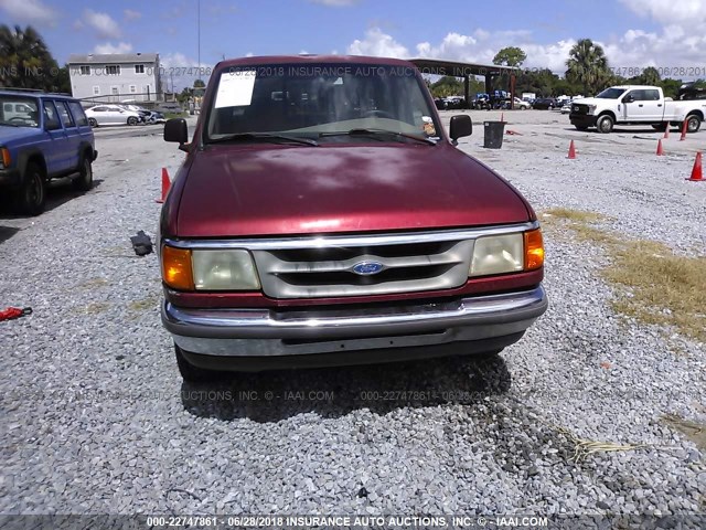 1FTCR14A4VTA54368 - 1997 FORD RANGER SUPER CAB RED photo 6