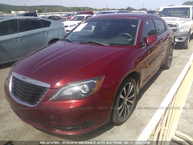 1C3CCBBB1EN120032 - 2014 CHRYSLER 200 TOURING RED photo 2