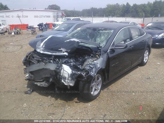 1G1ZB5ST5HF124899 - 2017 CHEVROLET MALIBU LS GRAY photo 2