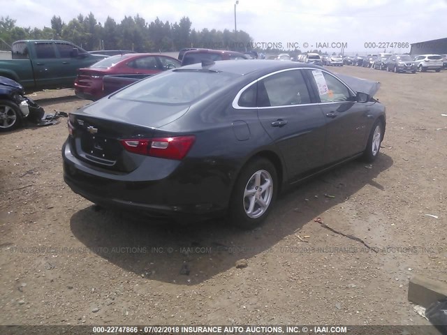 1G1ZB5ST5HF124899 - 2017 CHEVROLET MALIBU LS GRAY photo 4
