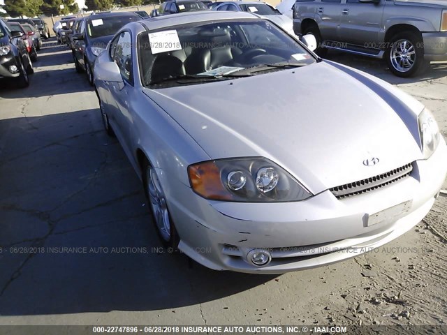 KMHHN65FX4U134769 - 2004 HYUNDAI TIBURON GT SILVER photo 1