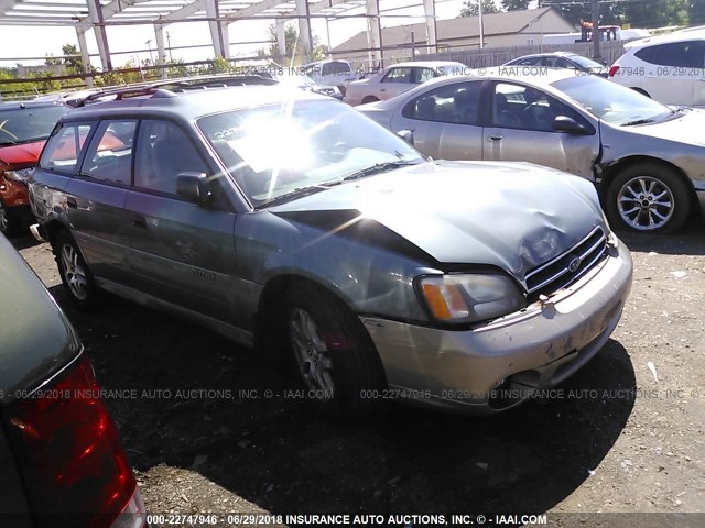 4S3BH665717649598 - 2001 SUBARU LEGACY OUTBACK GREEN photo 1