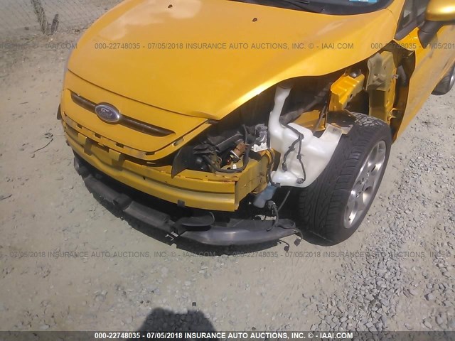 3FADP4CJ0CM103404 - 2012 FORD FIESTA SEL YELLOW photo 6