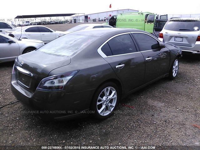 1N4AA5APXDC809381 - 2013 NISSAN MAXIMA S/SV BROWN photo 4