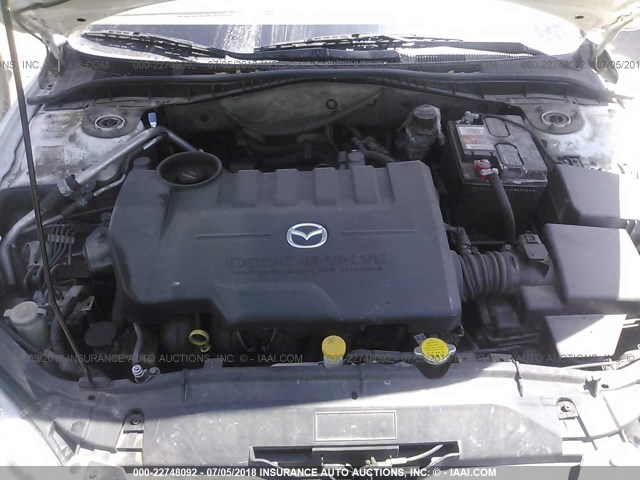 1YVFP80C545N40395 - 2004 MAZDA 6 I Ақ фото 10