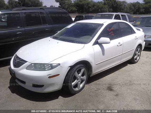 1YVFP80C545N40395 - 2004 MAZDA 6 I Ақ фото 2