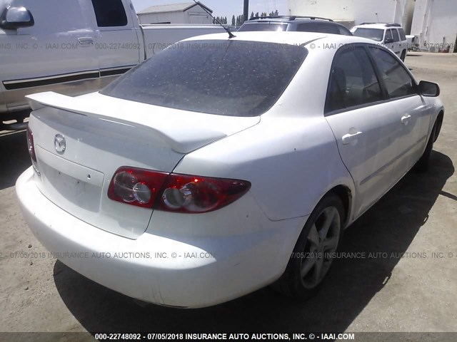 1YVFP80C545N40395 - 2004 MAZDA 6 I Ақ фото 4