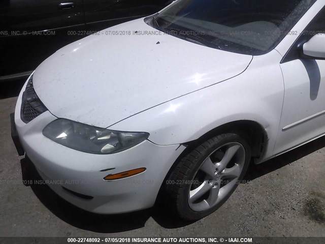 1YVFP80C545N40395 - 2004 MAZDA 6 I Ақ фото 6