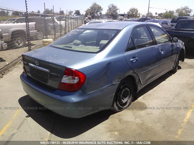 4T1BE30K04U897490 - 2004 TOYOTA CAMRY LE/XLE/SE Mavi foto 4