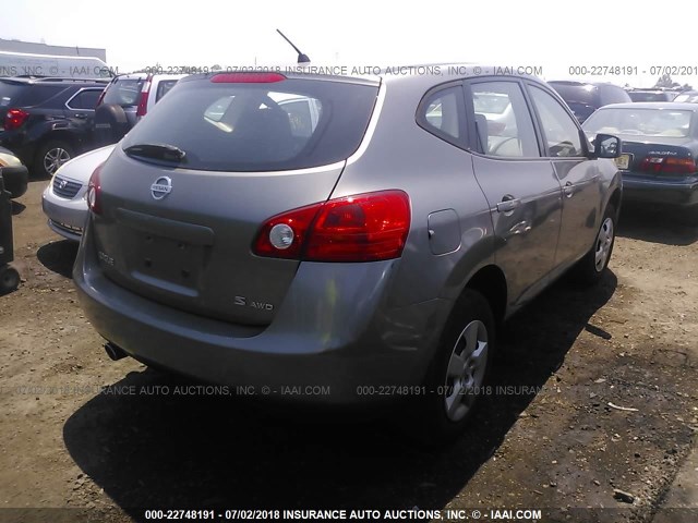 JN8AS58V59W189965 - 2009 NISSAN ROGUE S/SL GRAY photo 4