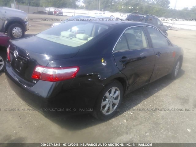 4T1BE46K37U044566 - 2007 TOYOTA CAMRY NEW GENERAT CE/LE/XLE/SE BLACK photo 4