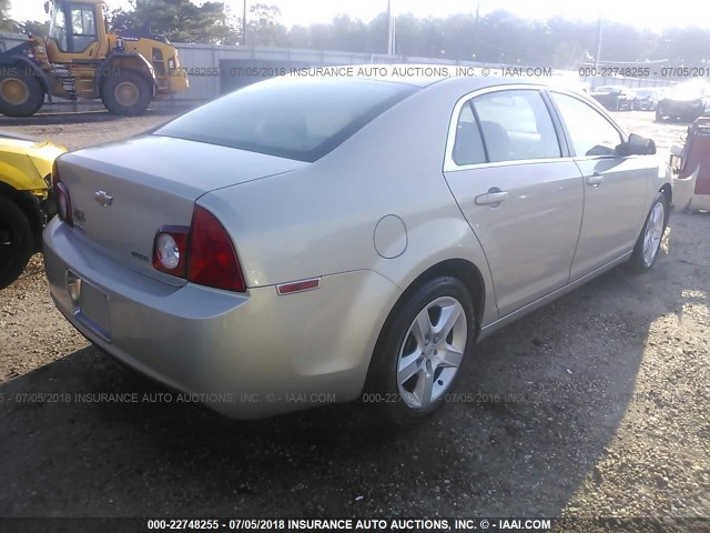 1G1ZA5EU4BF191816 - 2011 CHEVROLET MALIBU LS GOLD photo 4