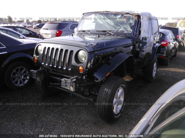 1J4AA5D15BL573473 - 2011 JEEP WRANGLER SAHARA BLACK photo 2