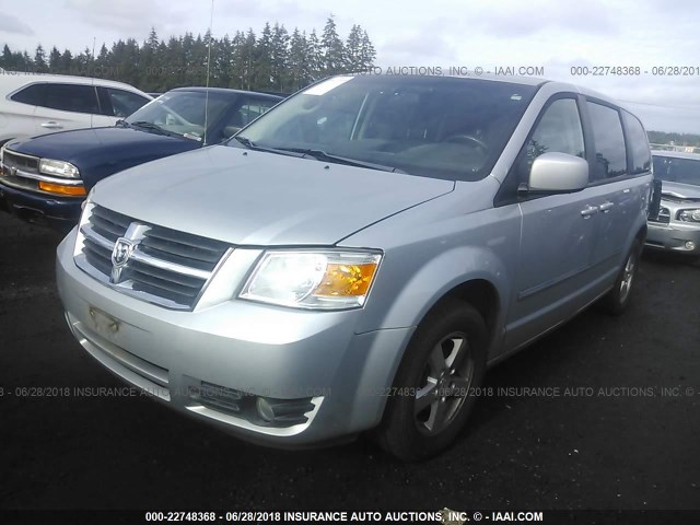 2D8HN54P88R129860 - 2008 DODGE GRAND CARAVAN SXT GRAY photo 2