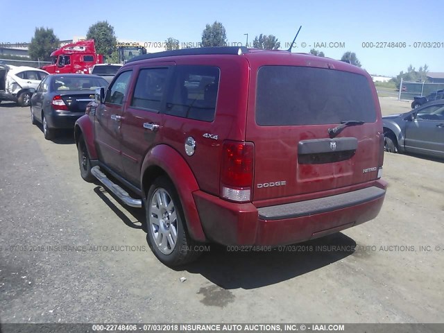 1D4PU4GK8AW161425 - 2010 DODGE NITRO HEAT RED photo 3